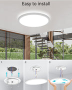24W Bathroom Lights Ceiling 2400lm LED Flush