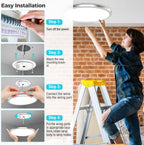 24W Bathroom Lights Ceiling 2400lm LED Flush