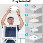 24W Bathroom Lights Ceiling 2400lm LED Flush