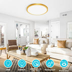 24W Bathroom Lights Ceiling 2400lm LED Flush