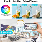 24W Bathroom Lights Ceiling 2400lm LED Flush