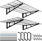 24x72 Inch Metal Wall Storage Shelves Mounted (2 Pack)