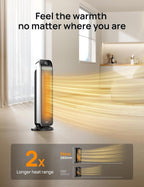 25 Inch Electric Heaters for Home Oscillating Fan
