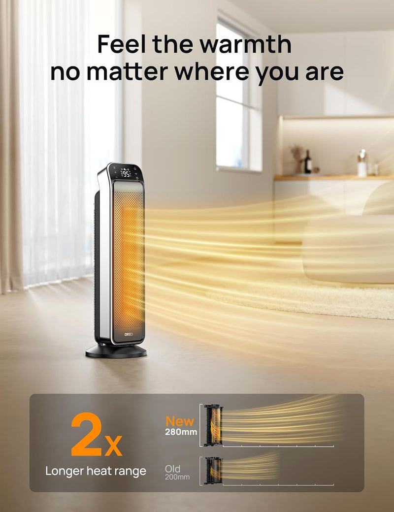 25 Inch Electric Heaters for Home Oscillating Fan