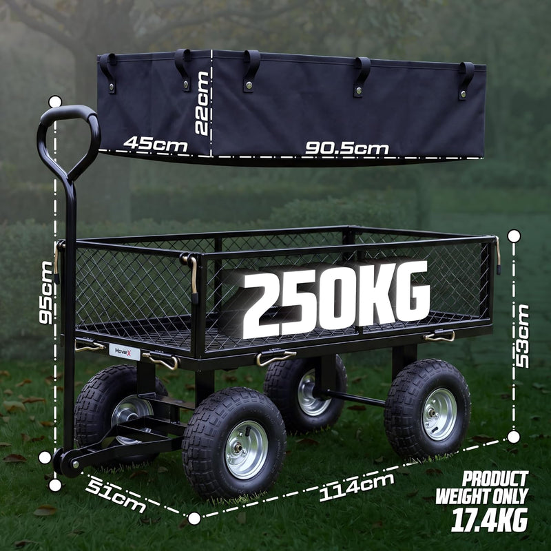 250KG Heavy Duty Garden Trolley Cart on Wheels