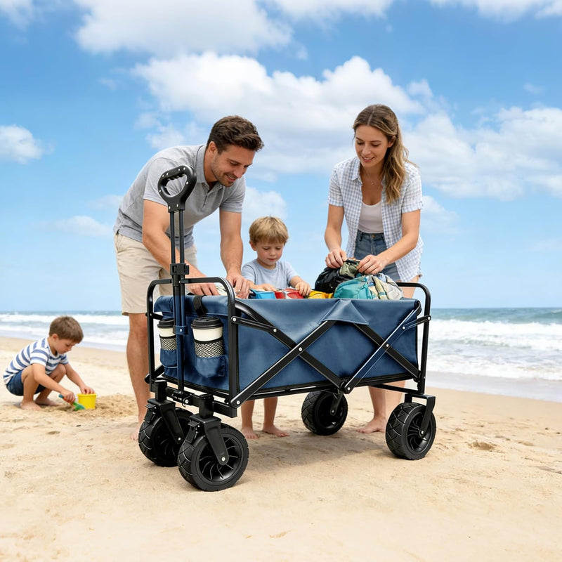 250L 200KG Festival Trolley Camping Beach Wagon Off-Road
