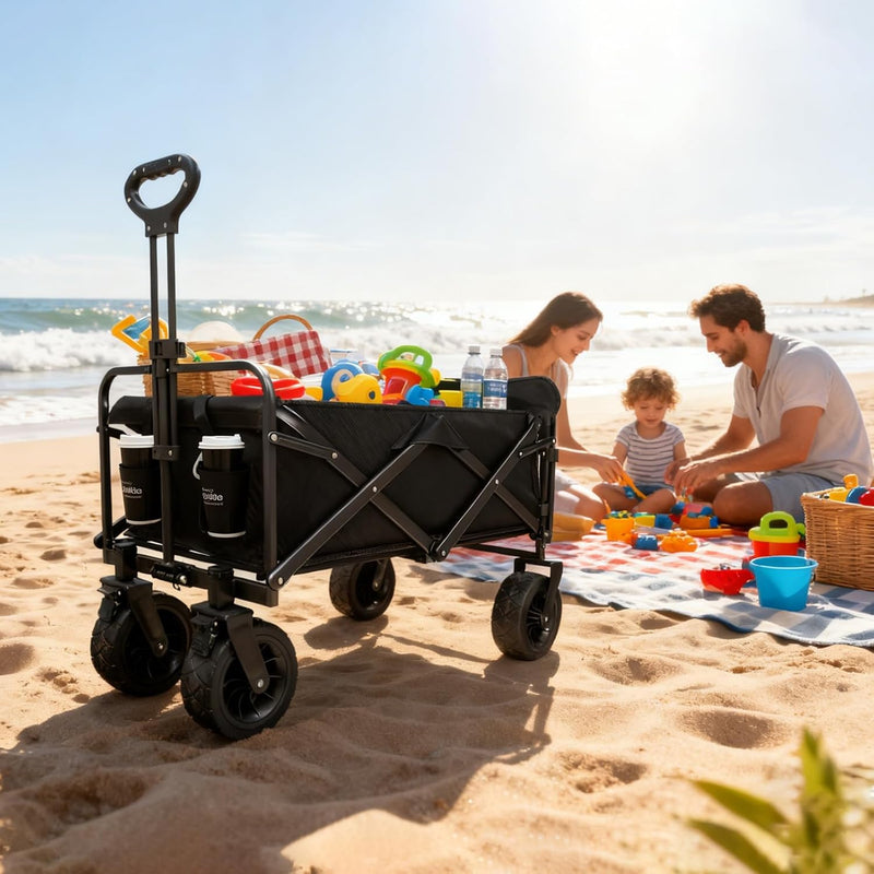 250L 200KG Festival Trolley Camping Beach Wagon Off-Road