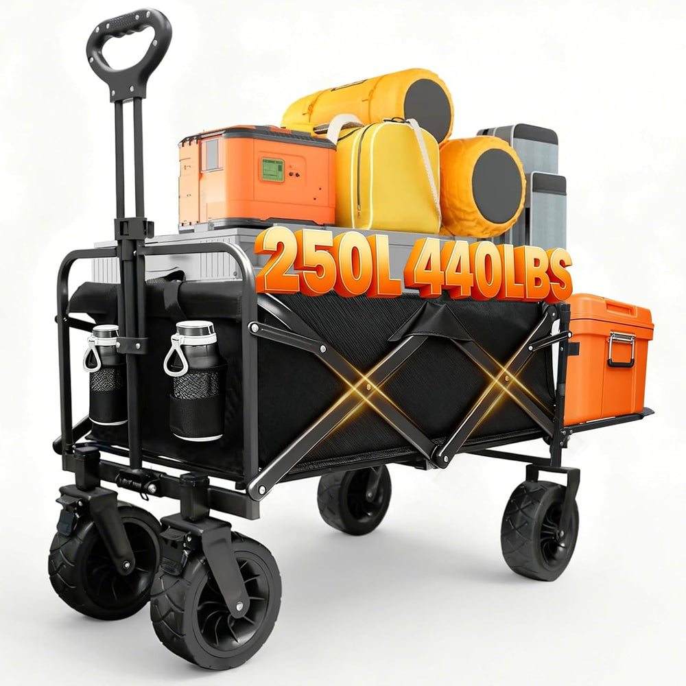250L 200KG Festival Trolley Camping Beach Wagon Off-Road