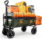 250L 200KG Festival Trolley Camping Beach Wagon Off-Road