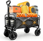 250L 200KG Festival Trolley Camping Beach Wagon Off-Road