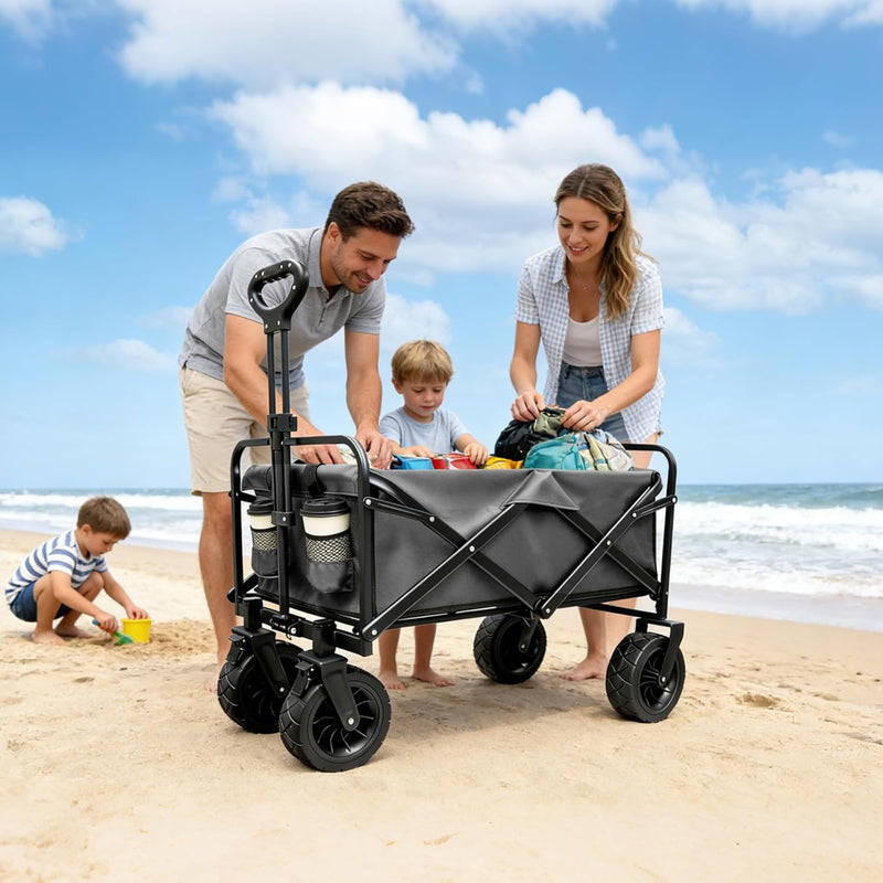 250L 200KG Festival Trolley Camping Beach Wagon Off-Road