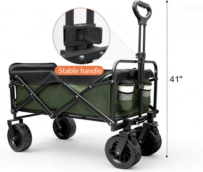 250L 200KG Festival Trolley Camping Beach Wagon Off-Road
