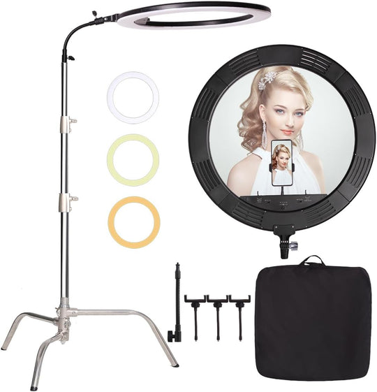25inch 75W LED Ring Light 3000K-6600K Dimmable Bi-Colour