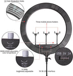 25inch Large Ring Light with Retractable Stand Soft