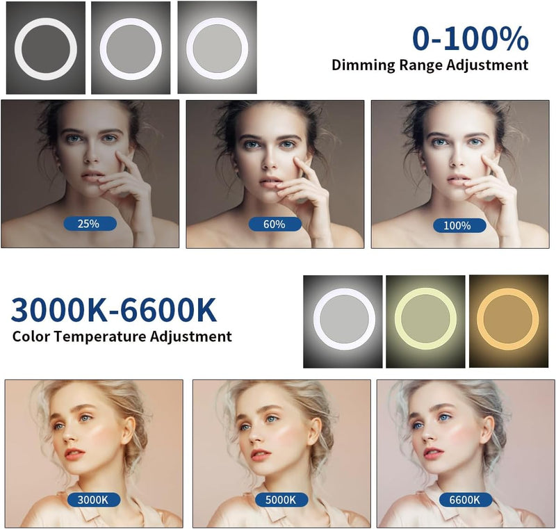 25inch Large Ring Light with Retractable Stand