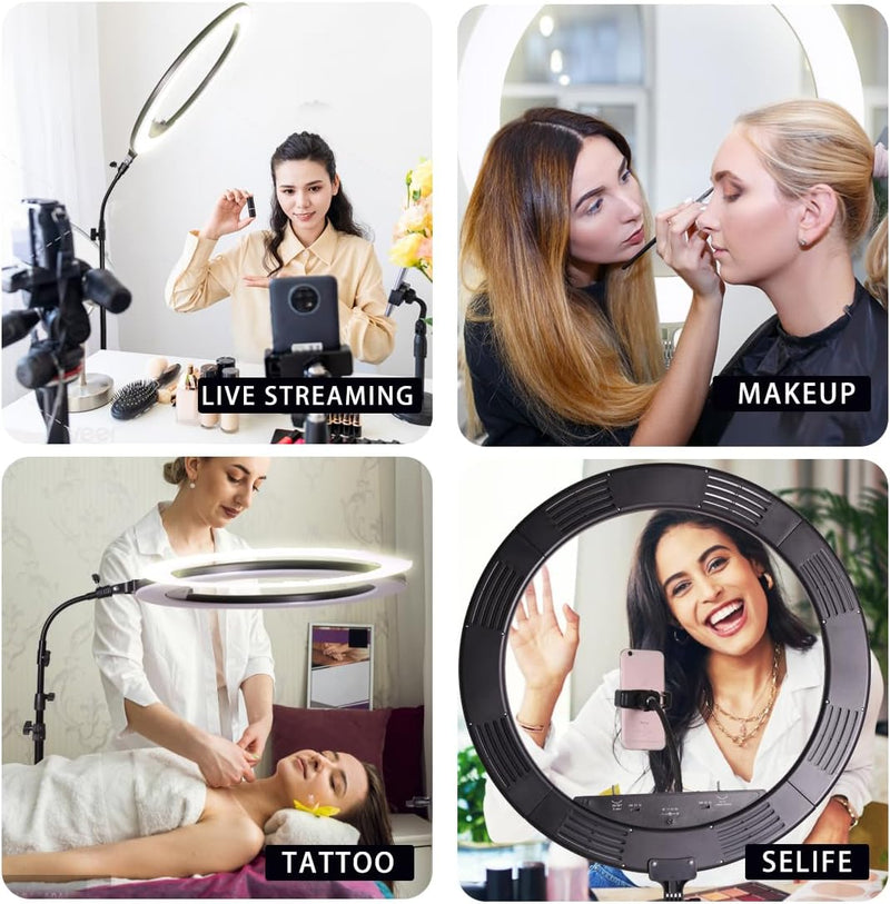 25inch Large Ring Light with Retractable Stand