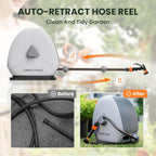 25m Retractable Garden Hose Reel Ground Mounted Pipe