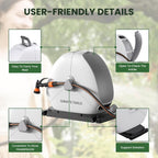 25m Retractable Garden Hose Reel Ground Mounted Pipe