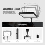 25W LED Video Panel Lighting Kit 59" Tripod (2 Pack)