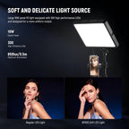 25W LED Video Panel Lighting Kit 59" Tripod (2 Pack)