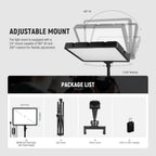 25W LED Video Panel Lighting Kit 59" Tripod (2 Pack)