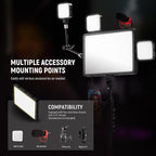 25W LED Video Panel Lighting Kit 59" Tripod (2 Pack)