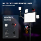 25W LED Video Panel Lighting Kit 59" Tripod (2 Pack)