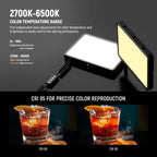 25W LED Video Panel Lighting Kit 59" Tripod (2 Pack)