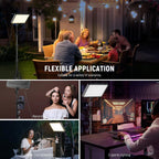 25W LED Video Panel Lighting Kit 59" Tripod (2 Pack)
