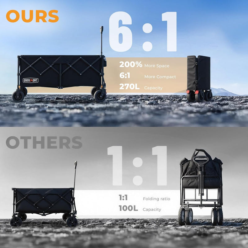 270L Extra Large Folding Festival Trolley Cart