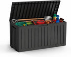 270L Outdoor Garden Storage Deck Box Waterproof