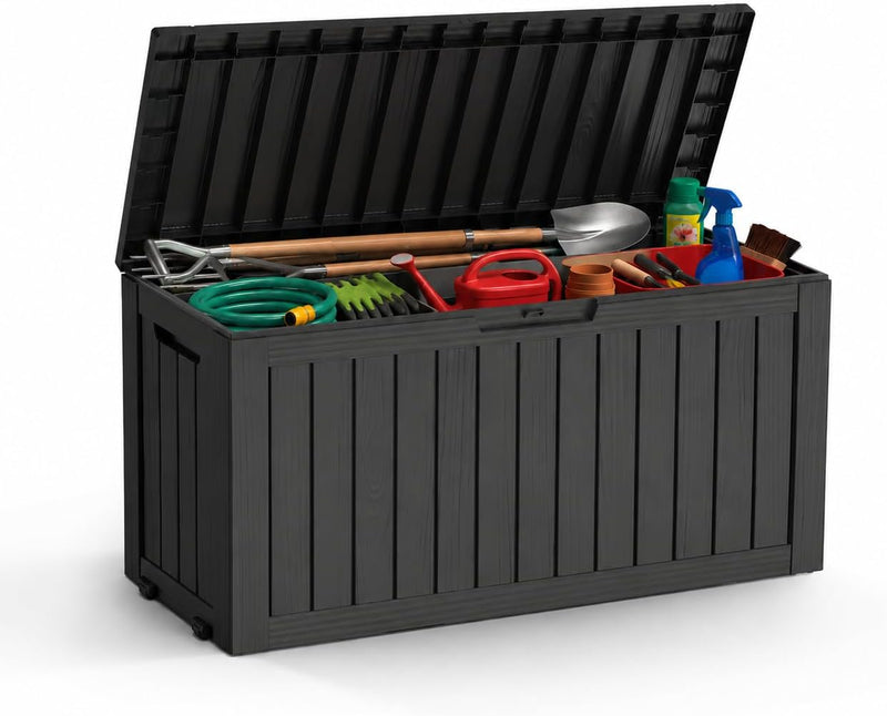 270L Outdoor Garden Storage Deck Box Waterproof