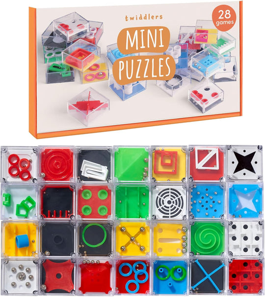 28 Mini Maze Puzzle Cube Game Brain Teaser