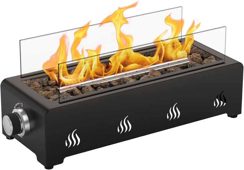 28" Rectangular Tabletop Gas Fire Pit 6.5KW