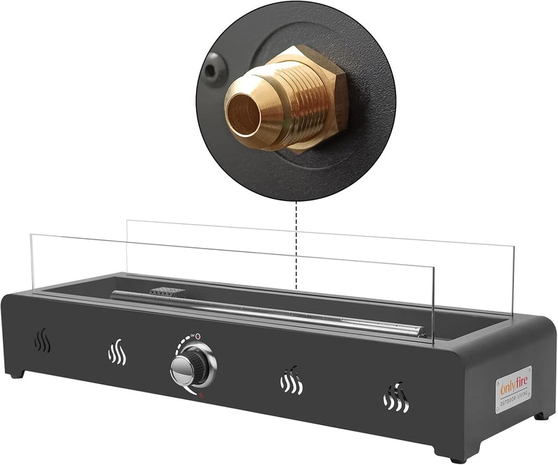28" Rectangular Tabletop Gas Fire Pit 6.5KW