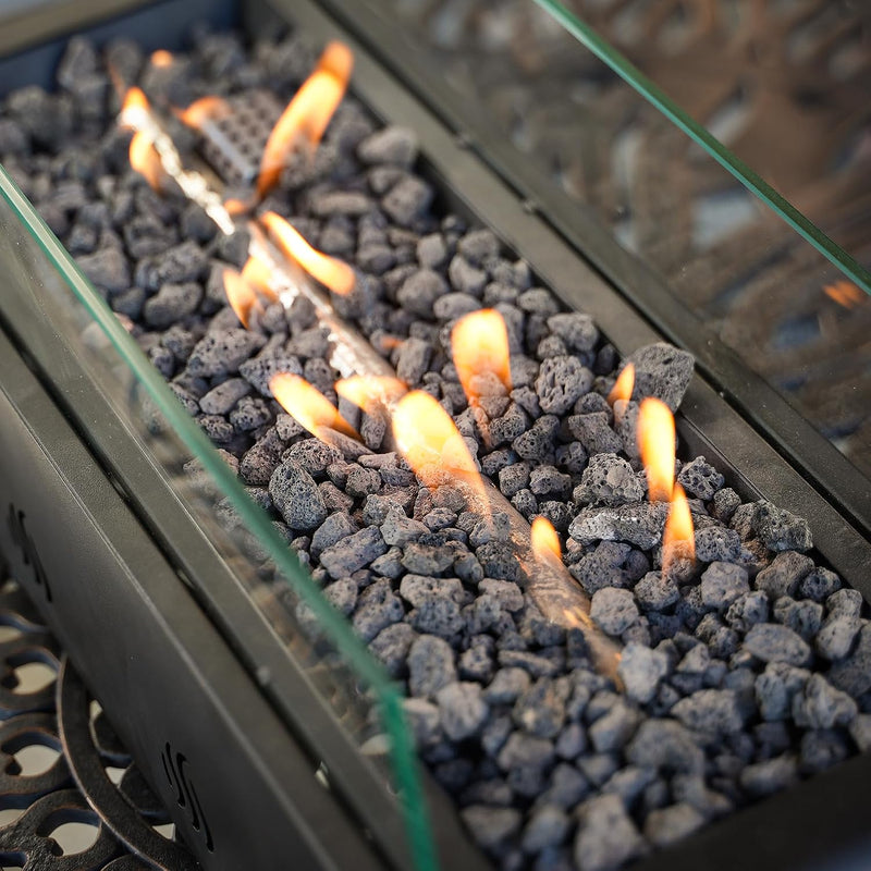 28" Rectangular Tabletop Gas Fire Pit 6.5KW