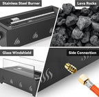 28" Rectangular Tabletop Gas Fire Pit 6.5KW