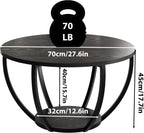 28" Round Coffee Table with Storage 2-Tier Wood