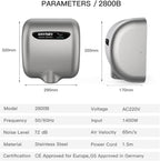 2800b Commercial Hand Dryer for Toilets