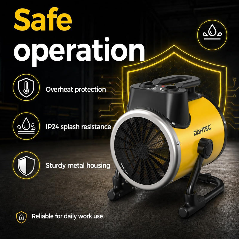 2800W Fan Heater Building Dryer Portable for Screed