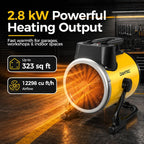 2800W Fan Heater Building Dryer Portable for Screed