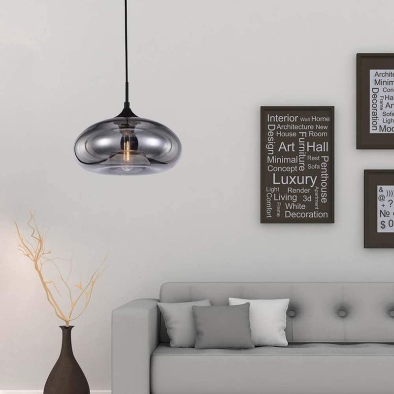 28CM Glass Pendant Light E27 Hanging Ceiling Lamp