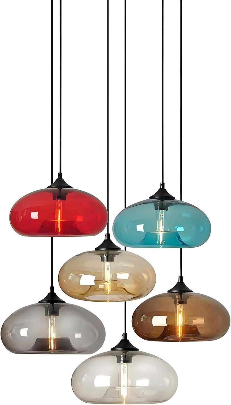 28CM Glass Pendant Light E27 Hanging Ceiling Lamp