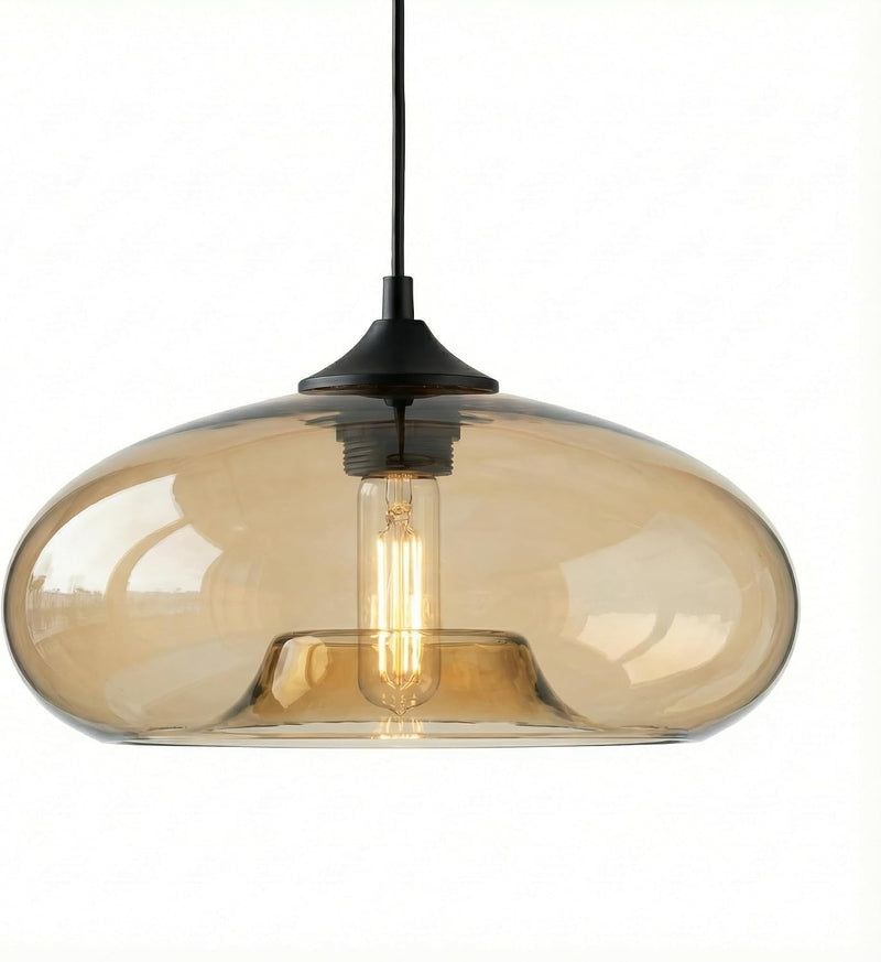 28CM Glass Pendant Light E27 Hanging Ceiling Lamp