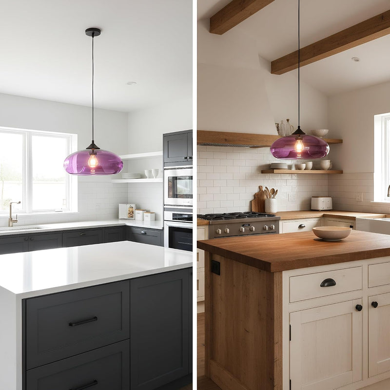 28CM Glass Pendant Light E27 Hanging Ceiling Lamp