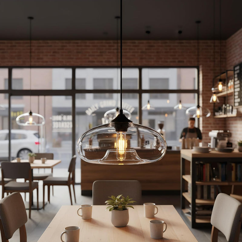 28CM Glass Pendant Light E27 Hanging Ceiling Lamp