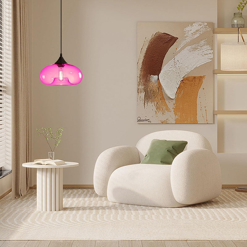 28CM Glass Pendant Light E27 Hanging Ceiling Lamp