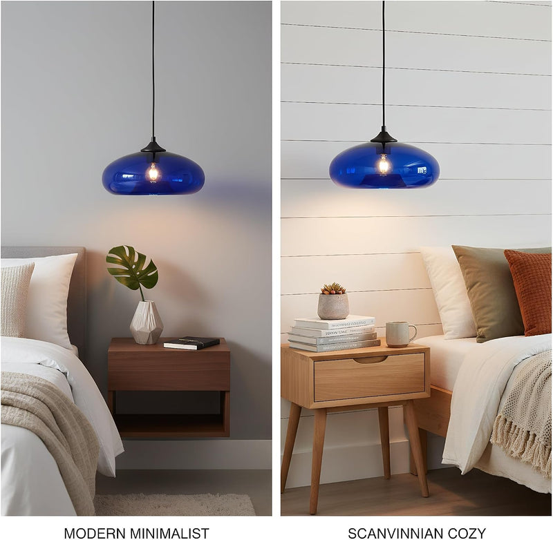 28CM Glass Pendant Light E27 Hanging Ceiling Lamp