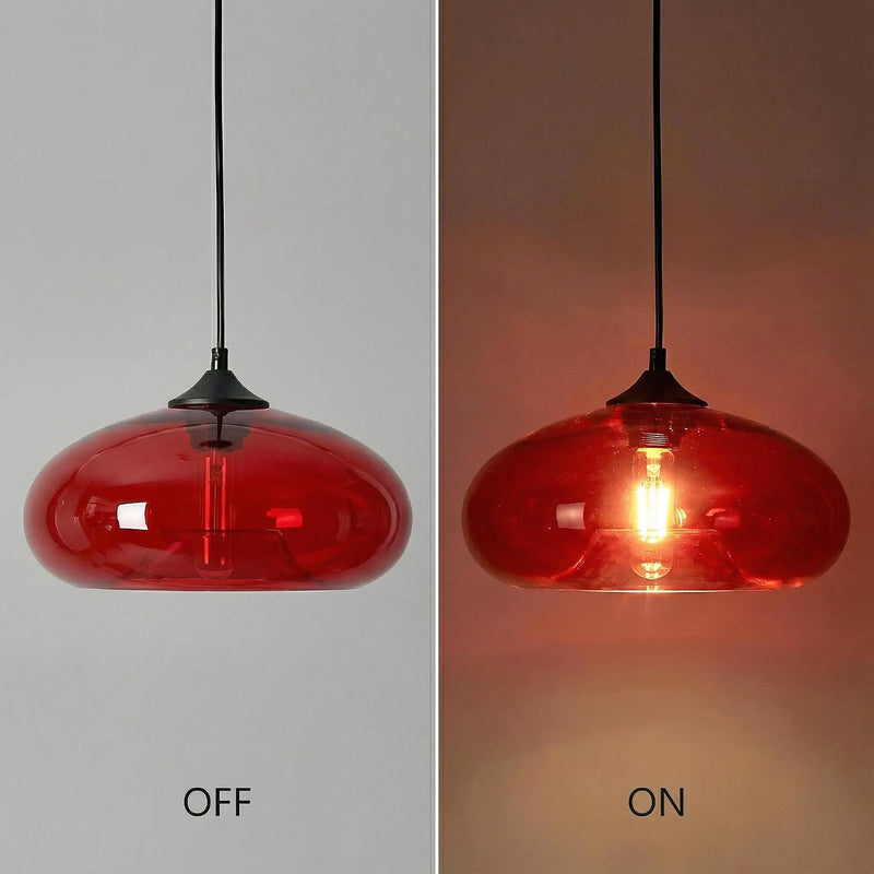 28CM Glass Pendant Light E27 Hanging Ceiling Lamp