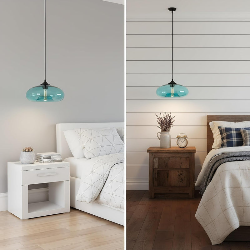 28CM Glass Pendant Light E27 Hanging Ceiling Lamp